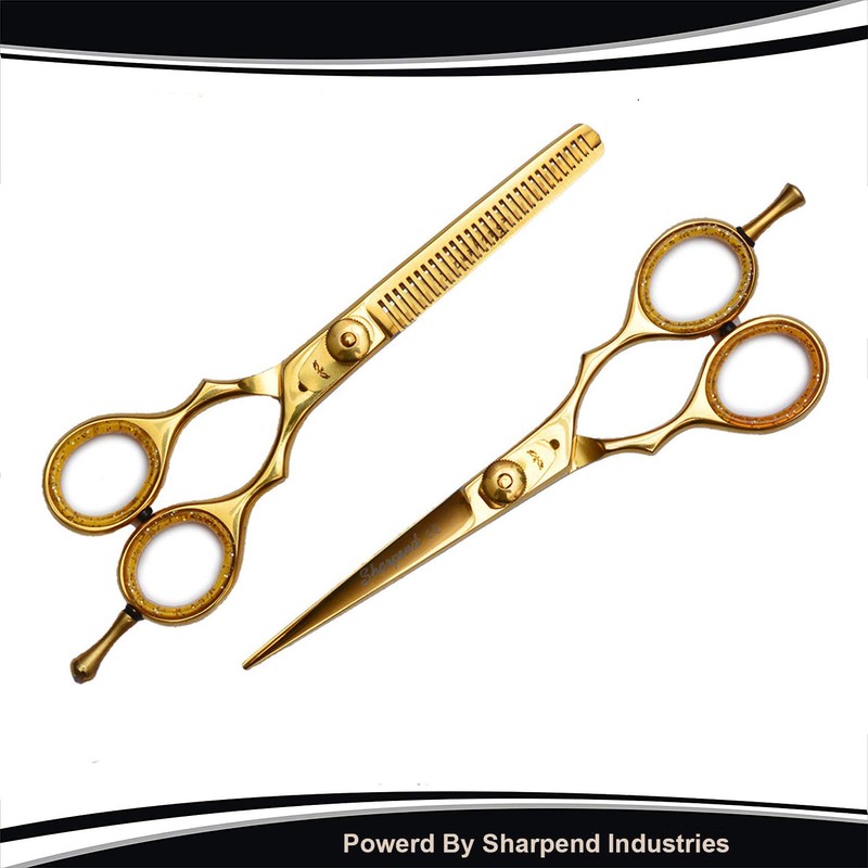 Professional 5.5 inch Hair Cutting Scissors Thinning Shears Set Sharpend