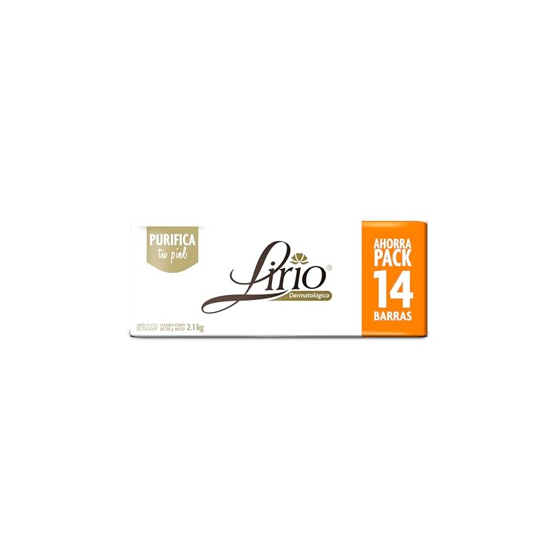 Jabón de Tocador Lirio Dermatológico 14 piezas de 150 g