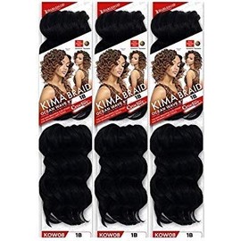 Harlem 125 Kima Braid Ocean Wave 8" 2 pieces per pack 3-PACK (8", T1B/27)