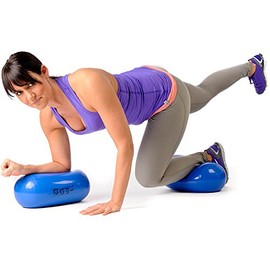 Pezzi® Mini Eggball® 2x Partner Combo Diameter 18 cm Length 36 cm Yoga Pilates Blue