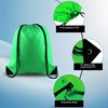 PLULON Green Drawstring Bags Drawstring Backpack Bulk, String Backpack Cinch
