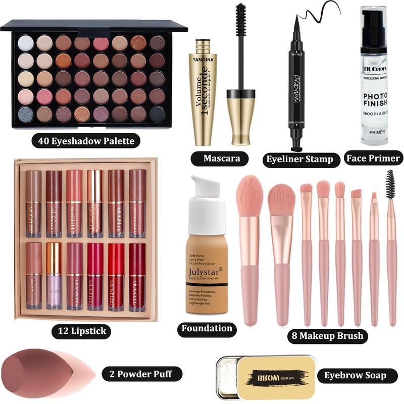 All in One Makeup Set,Cosmetic Make up Gift Set for