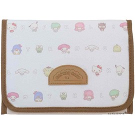 [Empret Veil] Maternal and Child Notebook Case, My Melo Kikirara Kitty, Natural, Watercolor Illustration, Easy to Open and Close with One Touch Tape, Classic Bellows Type, Slim, Maternal and Child