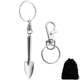 GENSMILE Tool Keyring Gift for Men and Women, Adjustable Key Fob, Cute Tools, Key Fob Pendant, Cool Mini Keyring Accessories for DIY, Shovel.