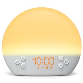 Sunrise Alarm Clock for Heavy Sleepers Adults,White Noise Sound Machine 30 Soothing Sounds, Dimmable Digital Clock&Night Light, Sound Machine/Bedside Lamp/Alarm Clocks for Bedrooms,Ideal for Gift