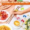 Suttmin 500 Pcs Reusable Chopsticks Helper Multicolor Plastic Practice Chopstick