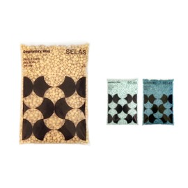 Depilatory wax in pearls 800g. SELAS. To choose, hair removal without strips, for all areas and skin types. (GOLD)