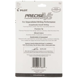 PILOT Precise V5 Stick Liquid Ink Rolling Ball Stick Pens, Extra Fine Point (0.5mm) Assorted Ink Colors, 7-Pack (31887)