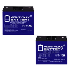 Mighty Max Battery 12V 18AH Gel Battery for Fire Control Instruments 1002010A - 2 Pack