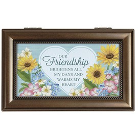 Carson Home Accents Friendship Heart Music Box, Brown