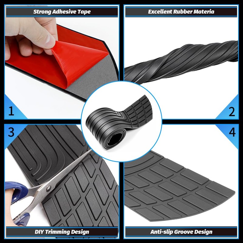 NHHEO Car Rear Bumper Cover Protector, Universal Anti-Scratch Cuttable Bumper