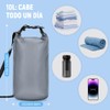 Bolsa Seca Impermeable Deportes Acuáticos con Funda Celular (Negro,10L)