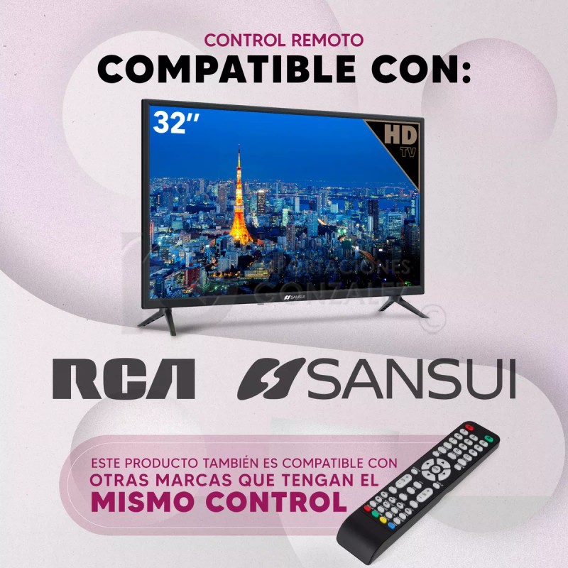 Sansui Control Remoto Compatible Con Sansui Rca Smart Tv Rtv32z2sm
