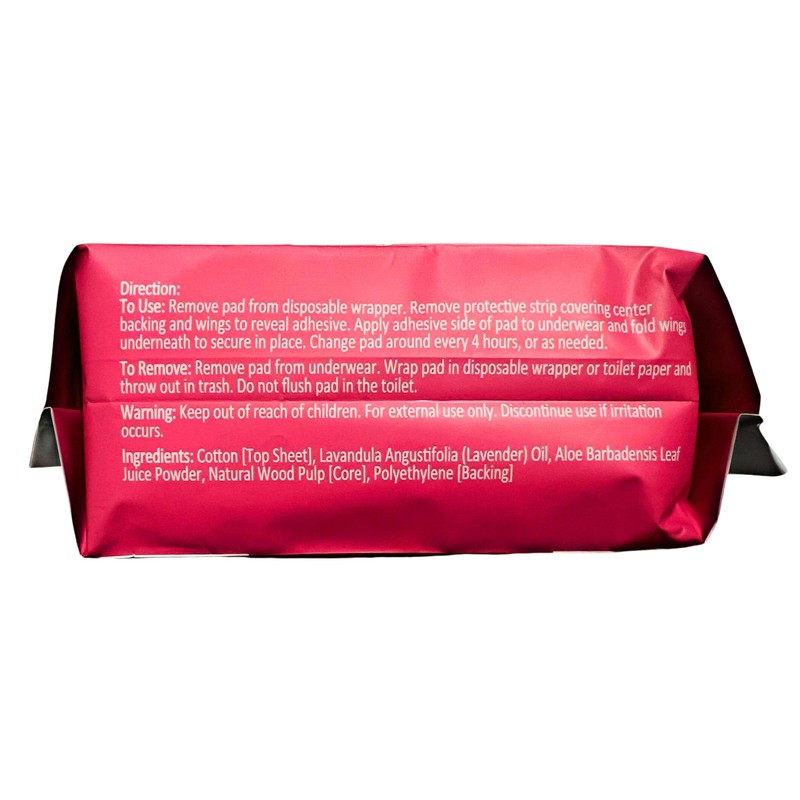 B-Pure Lavender and Aloe Infused Overnight Pads, 6 ct