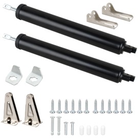 Screen Door Closer Door Closer Kit,Gate Close for (Medium and Heavy Weight) Storm, Screen, & Security Doors New Doors or Replacement for Previous Units Black 2-Pcs