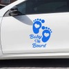 Dreothy 2pcs Footprint Baby on Board Sign Reflective Stickers, High