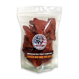 American Dog Treat Company: All-Natural Digestible Dog Chews - Healthy & Long-Lasting Treats for Dogs (Pack of 10, Smoked Beef Ear)