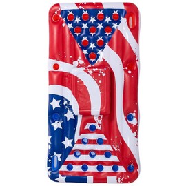 3 in 1 Inflatable Beer Pong table with built in cooler (8 balls included) 6 ft inflatable Multi-Use Pool lounge Raft. Beer Pong Float. - Style: Classic