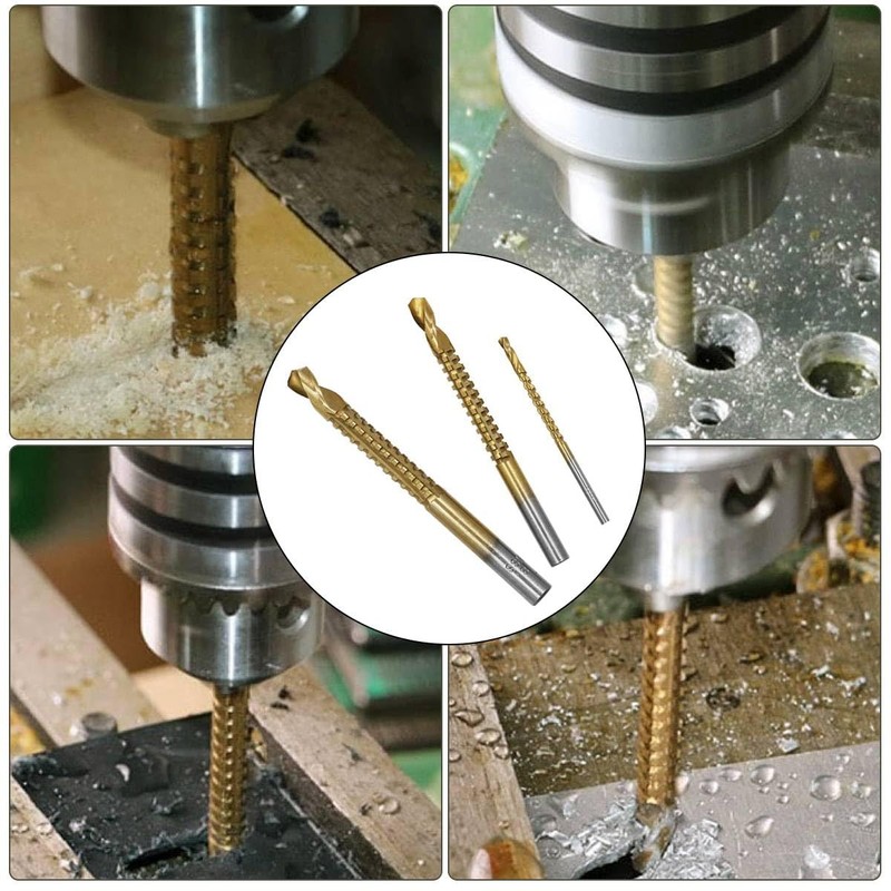 6Pcs HSS Titanium Coated Drill Bit Set with Case, 3