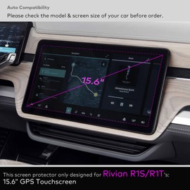 INNOSURE Premium Glass Screen Protector for 2022 2023 2024 2025 Rivian R1S / R1T Navigator 15.6 Inch GPS Multi-media Infotainment Touchscreen (HD Clear)