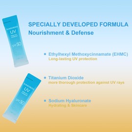 20PCS Mini Sunscreen with Hyaluronic Acid, SPF50+ PA+++ Travel Size Sunscreen Bulk (4ml Each), Lightweight & Non-Greasy & Hydrating, Waterproof Face & Body Sunscreen for Outdoor, Vacation, Daily Use