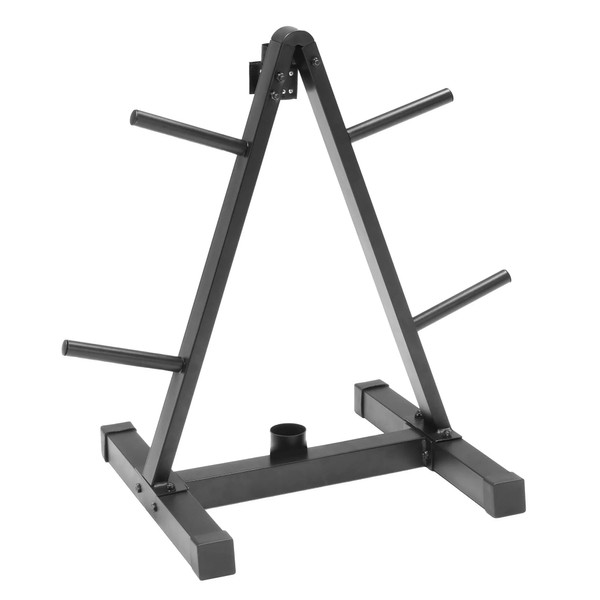 CAP Barbell Vertical Standard Weight Plate Tree Rack with Barbell