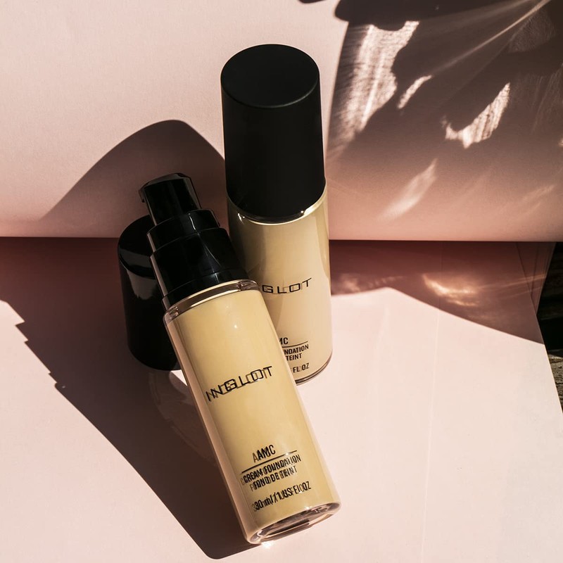 Inglot AMC Cream Foundation Natural Coverage Highlighter Formula for a