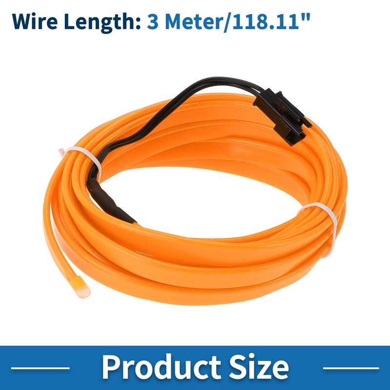 A ABSOPRO 3 Meter EL Wire Cable LED Glow String