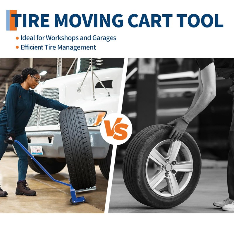 Garvee 500 Lbs Heavy-Duty Tire Dolly - Adjustable Tire Moving