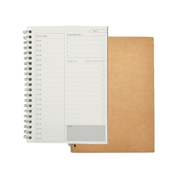 P.CREST Todo Notebook, Study Planner, Task Management, Planner, Daily Checklist,
