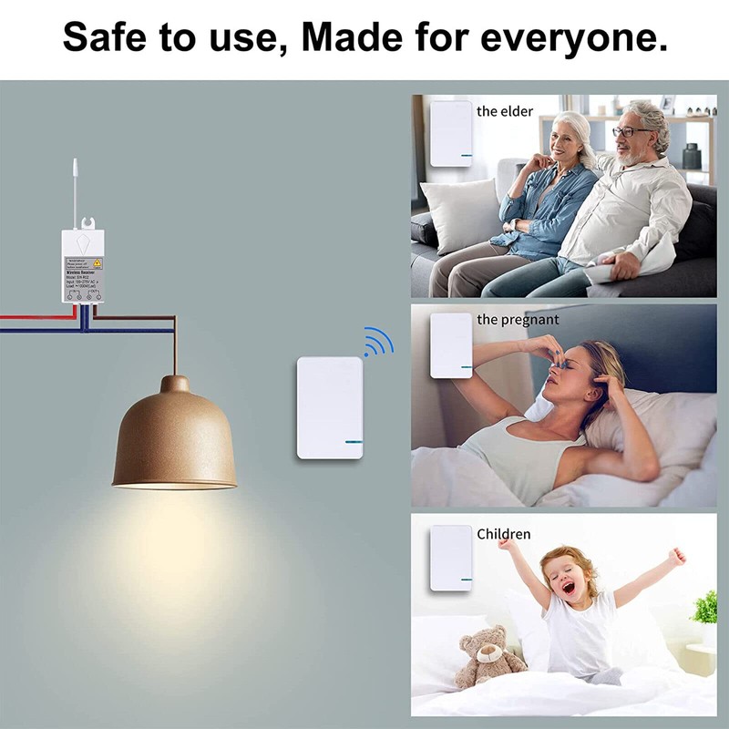 KCMYTONER 8V - 24V DC Wireless Switch Kit for LED