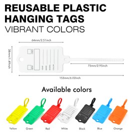 Car Key Tags PVC Identifier Tag with Labels and Ring,50 Pcs Locking Vehicle Dealership Key Tags Automotive Supplies Organization with 1 Pen for Cars, Truck, Office Cars Shop(White,100pcs)