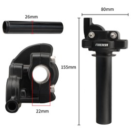 NIBBI Twists - Conjunto de acelerador, empuñaduras para bicicleta de suciedad con cable del acelerador y agarre para manubrio SSR125 Pit Bike, montaje del acelerador de motocicleta de 22 mm (negro)