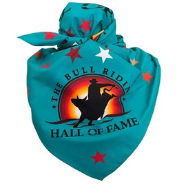 Cowtown Wild Rags XL Bandana (Bull Riding Hall of Fame) Cotton Wild Rag Scarf - Western Scarves - Size: XL Cotton Bandana (Bull Riding Hall of Fame) 22"