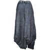 Gheri Women's Cotton Distressed Open Pocket High Low Skirt, Black
