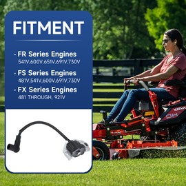 21171-0743 Ignition Coil and Spark Plug Kit for Kawasaki FR651V FR691V FX751V FX801V FX850V FR600V, Compatible with John Deere Engine