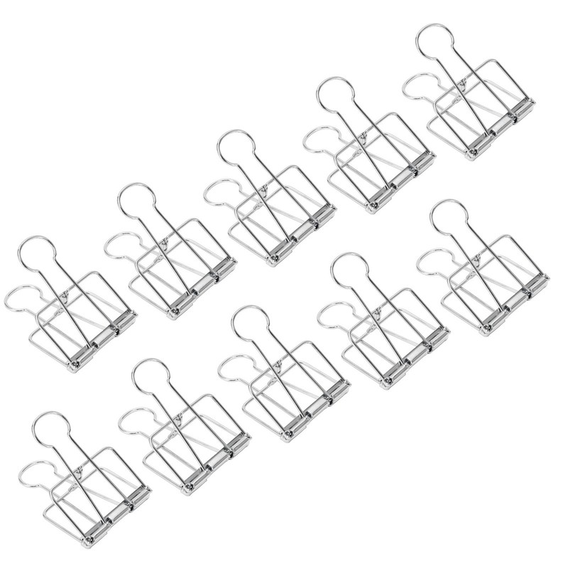 51mm 30pcs Binder Clips Strong Clamping Force Metal Hollow Tail