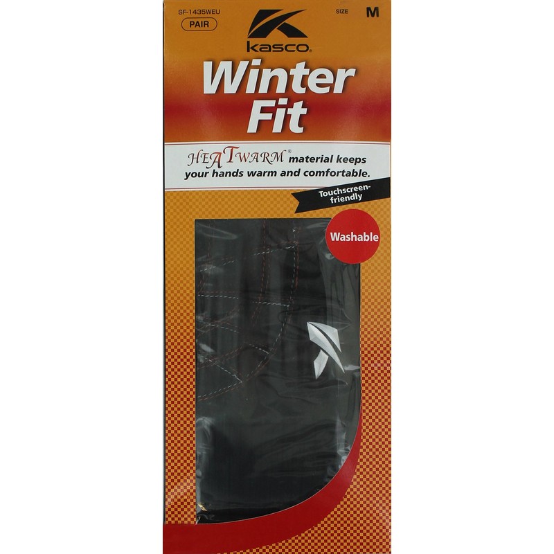 Kasco Men's Winter Fit Golf Gloves - Black, X-Small