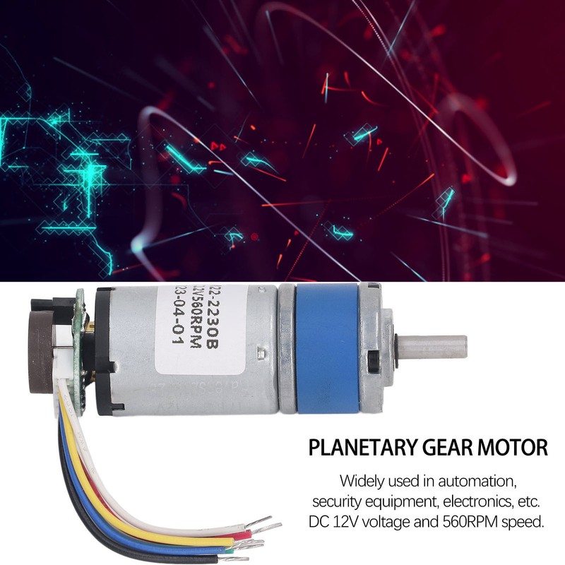 Gear Motor DC 12V Speed Reduction 560RPM 22mm Planetary Gear