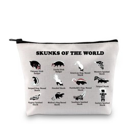 XYANFA Skunk Of The World Skunk Gifts Spirit Animal Skunk Makeup Bag Skunk Lover Gifts Skunk Cosmetic Bag (Skunk Of The World)