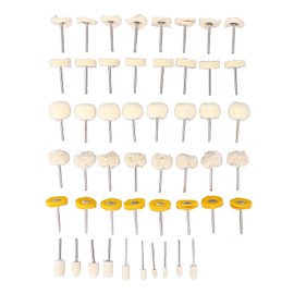 50Pcs Wool Felt Mandrel Mounted Grinding Polishing Wheel Buffing Wheel Bits Tips Rotary Tool Accessories
