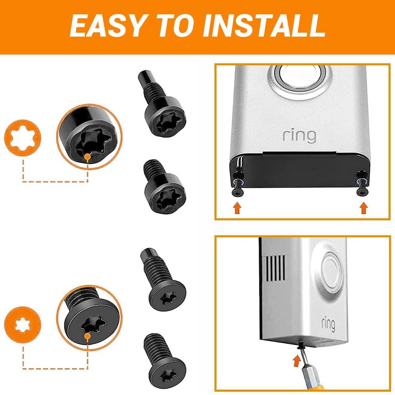 KOLZEMV Ring Doorbell Replacement Safety Screws and Screwdriver Kit, Precision