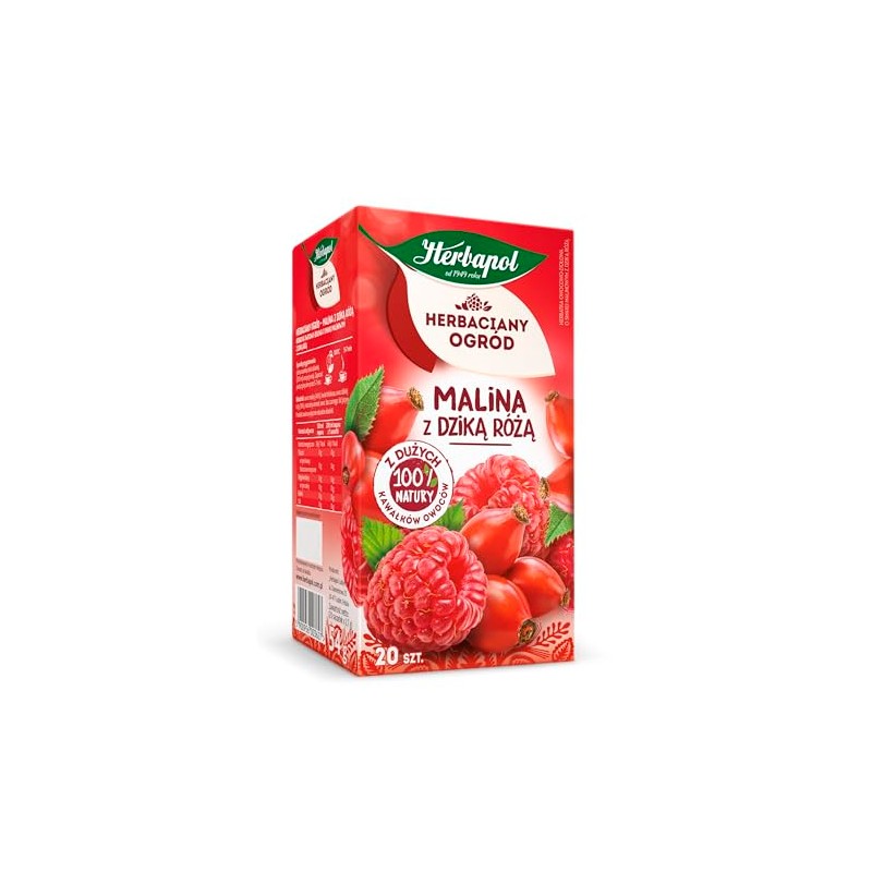 Raspberry & Rosehip Tea Natural Pure And Refreshing Herbal Fruit