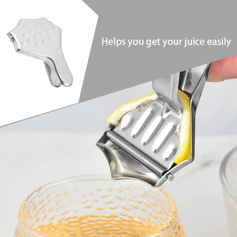 2 Pcs Lemon Slice Squeezers Stainless Steel Lemon Wedge Clips