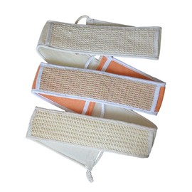 PACKOVE 2pcs Cotton Linen Back Scrubber Strips Exfoliating Bath Bands Wash Strap Spa Bath