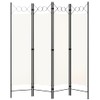 CHARMMA 4-Panels Room Divider Privacy Screen with Metal Frame for
