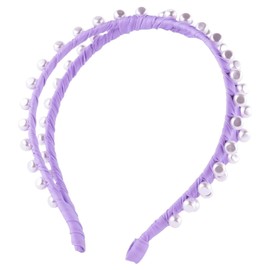 Lilly Pulitzer NEW Cross Layered Headband Lilac Pearls
