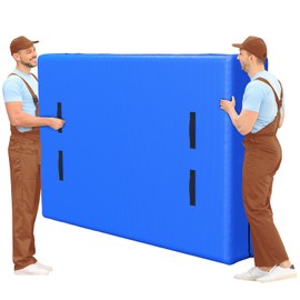 California King Mattress Bag for Moving and Storage, Heavy Duty Tarp Waterproof Cali King Size Bed Mattress Cover, Zippered Mattress Protector with 8 Strong Carrying Handles, 86’’ L x 75’’ W x 15’’ D