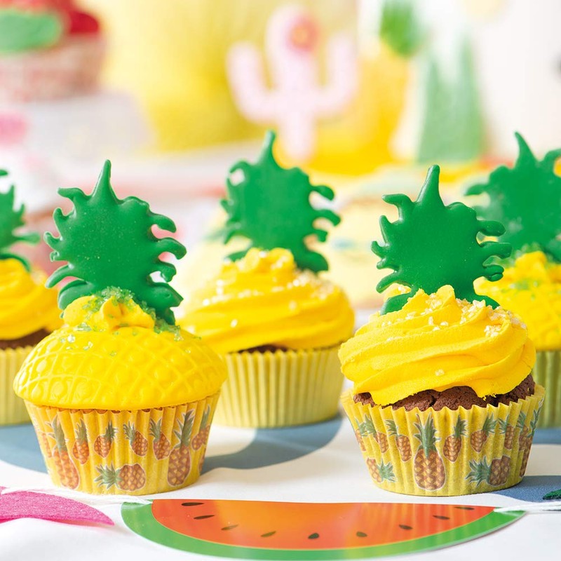 Decora 0255194 Plastic Pineapple and Strawberry Cookie Cutter Set of