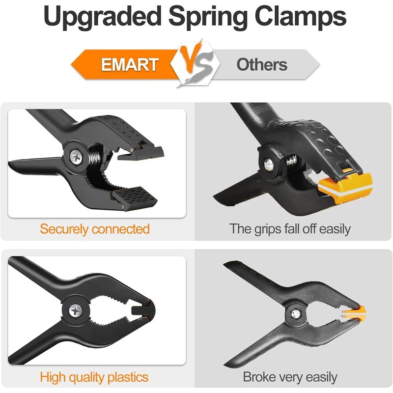 EMART Spring Clamps 12 Pack, Heavy Duty Photography Backdrop Clips